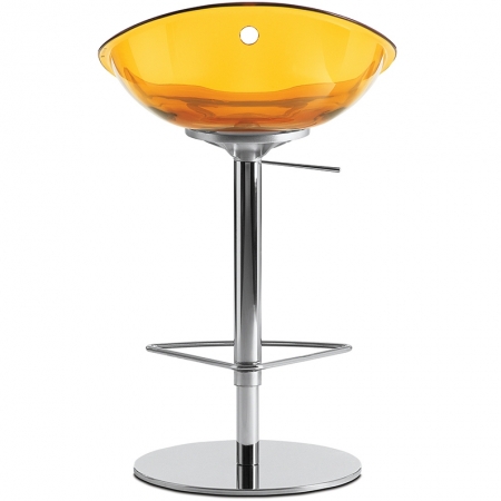 Sada 2 barových židlí Gliss 970 transparentní oranžová, Pedrali