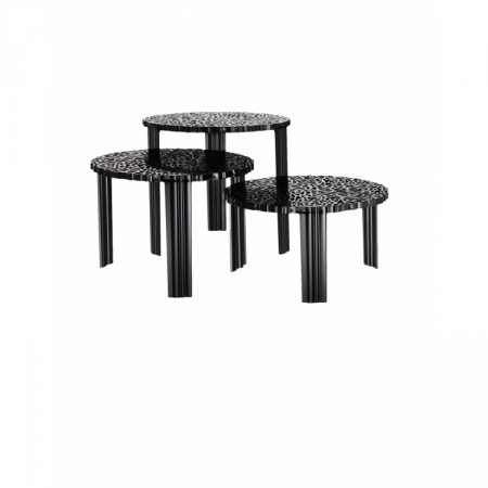 Konferenční stolek T-TABLE v. 28 cm černý, Kartell
