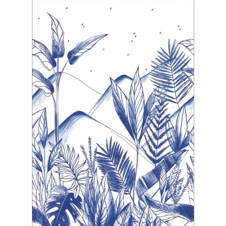 Panel Only Blue Tropical Night 10273 62 60, Caselio