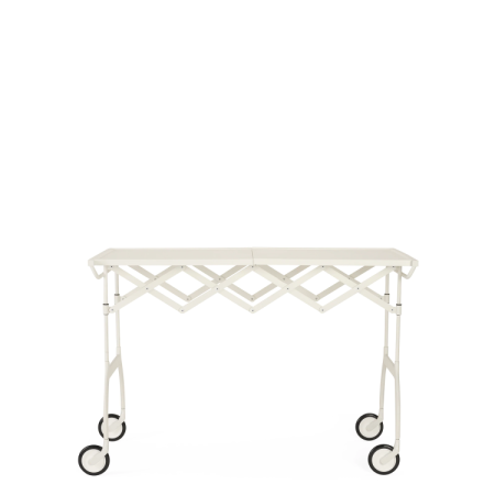 Pojízdný stolek Battista bílý, Kartell