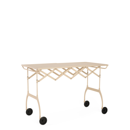 Pojízdný stolek Battista krémová, Kartell