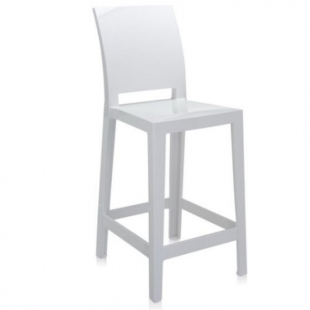 Set 2 barových židlí One More Please v. 75 cm bílá, Kartell