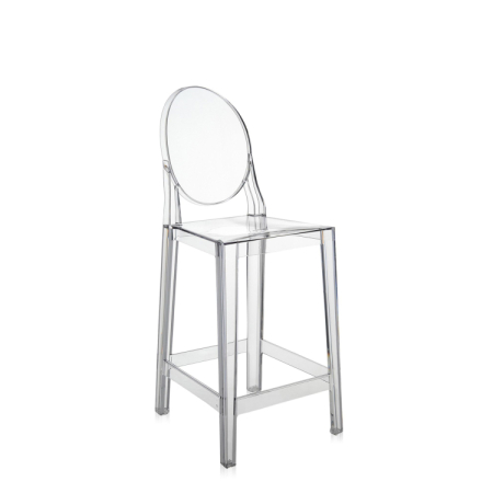 Set 2 barových židlí One More v. 65 cm transparentní čirá, Kartell