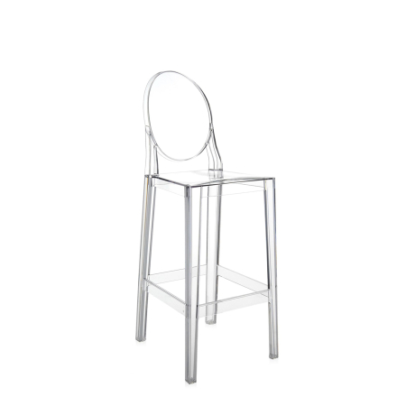 Set 2 barových židlí One More v. 75 cm transparentní čirá, Kartell