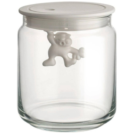 Sklenice s uzávěrem Gianni a little man .. bílá, Alessi