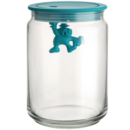 Sklenice s uzávěrem Gianni a little man ... azurová, Alessi