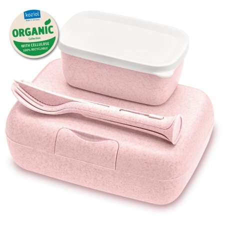 Svačinový box Candy ready organická růžová - skladem, Koziol