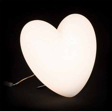 Svíticí srdce Love bílé, SLIDE Design