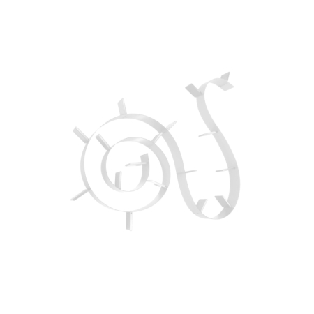 Závěsná police Bookworm bílá, Kartell