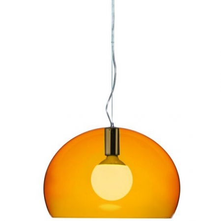 Závěsné svítidlo small Fly transparentní oranžová, Kartell
